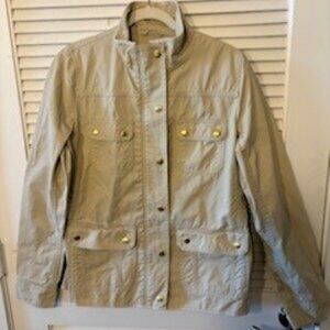 CREW Downtown Field Jacket, Color Ecru. Size Small- TALL